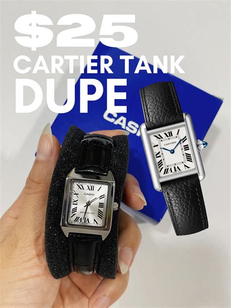 cartier watches dupe|casio cartier tank dupe.